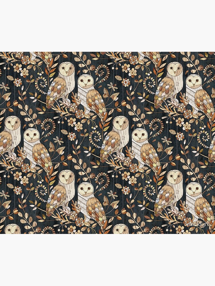 Wooden Wonderland Barn Owl Collage by micklyn
