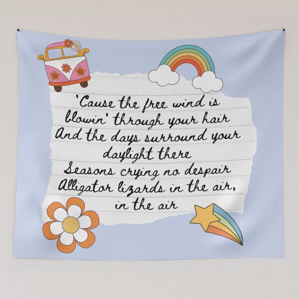 Item preview, Ventura Highway America Band 1970s Lyric Print designed and sold by Femme Pastel Collective.