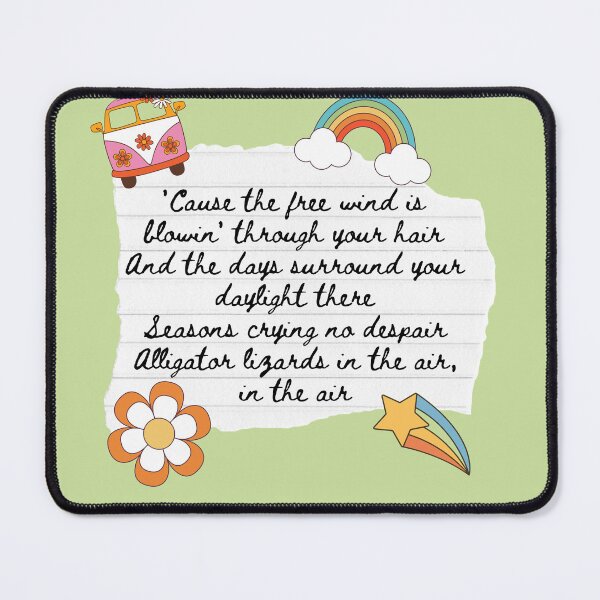 Item preview, Ventura Highway America Band 1970s Lyric Print designed and sold by Femme Pastel Collective.