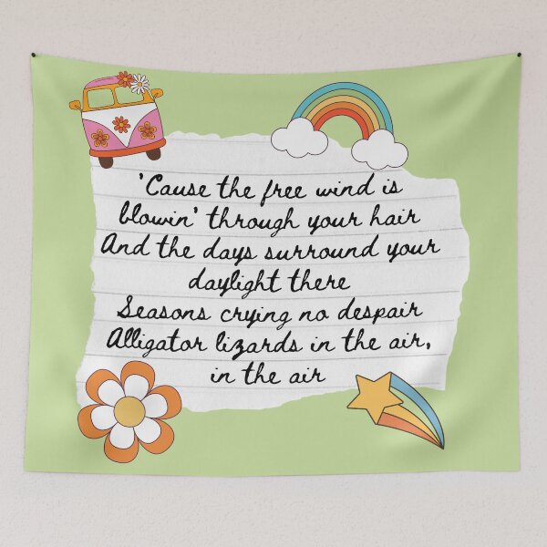 Item preview, Ventura Highway America Band 1970s Lyric Print designed and sold by Femme Pastel Collective.
