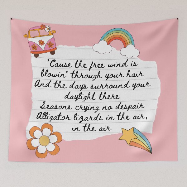 Item preview, Ventura Highway America Band 1970s Lyric Print designed and sold by Femme Pastel Collective.