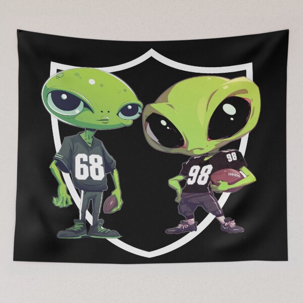 Item preview, Two Aliens wearing Raider jersey designed and sold by My Team Designs.