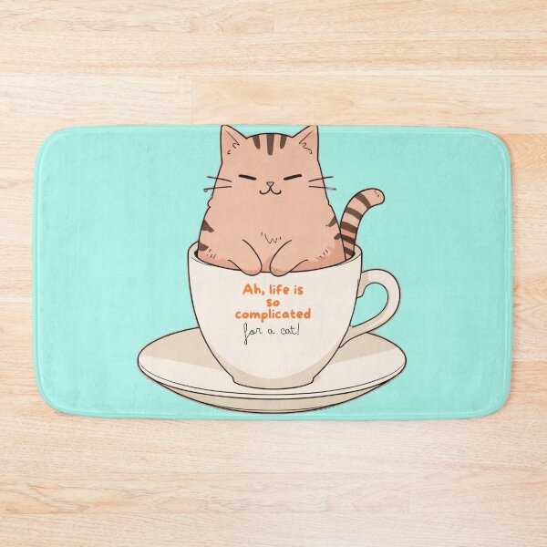 Item preview, A beautiful cat in a mug with a characteristic phrase designed and sold by PixelCraftDSG.