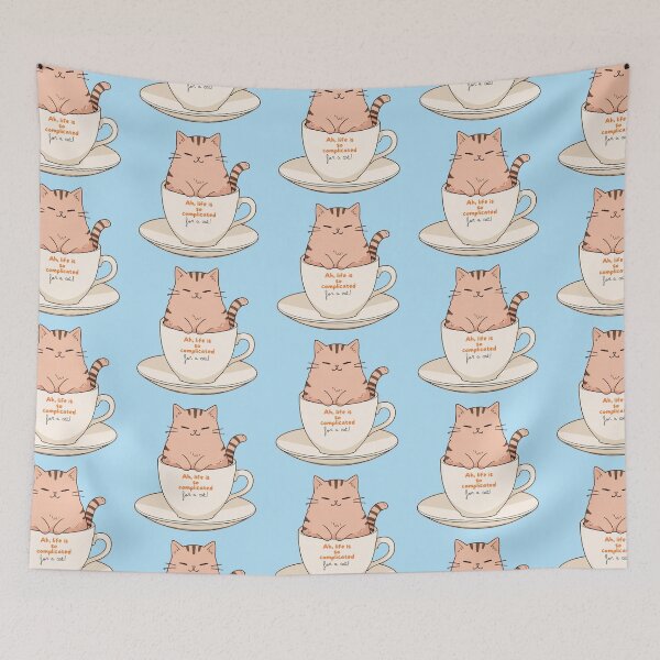 Item preview, A beautiful cat in a mug with a characteristic phrase designed and sold by PixelCraftDSG.