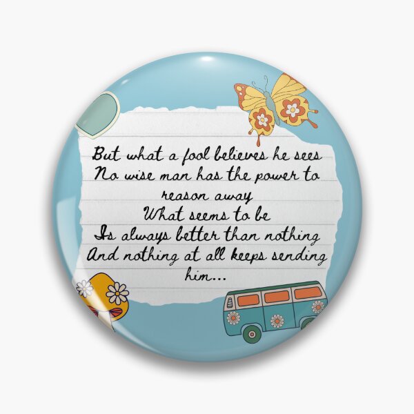 Item preview, What A Fool Believes 1970s Lyric Print designed and sold by Femme Pastel Collective.