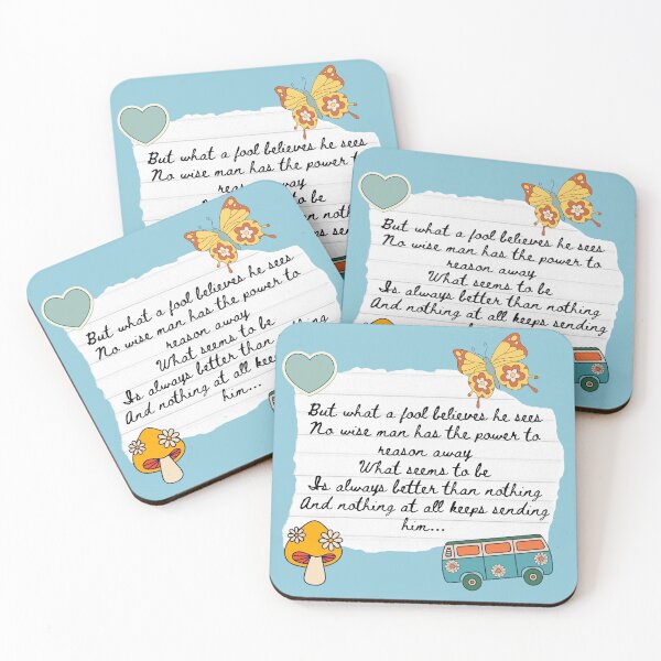 Item preview, What A Fool Believes 1970s Lyric Print designed and sold by Femme Pastel Collective.