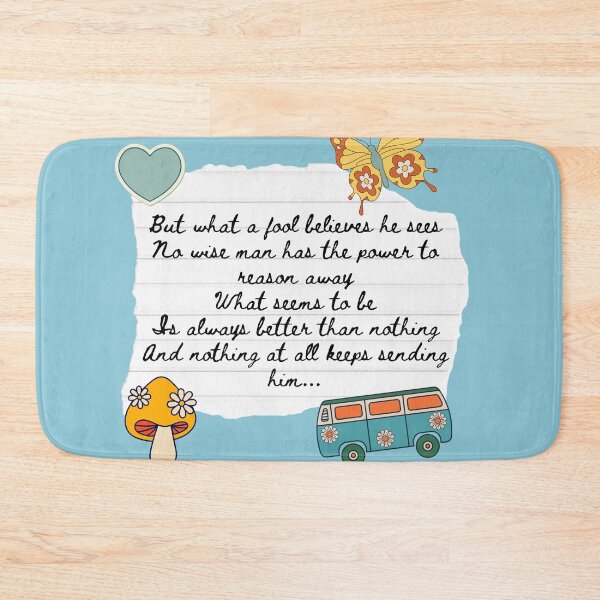Item preview, What A Fool Believes 1970s Lyric Print designed and sold by Femme Pastel Collective.