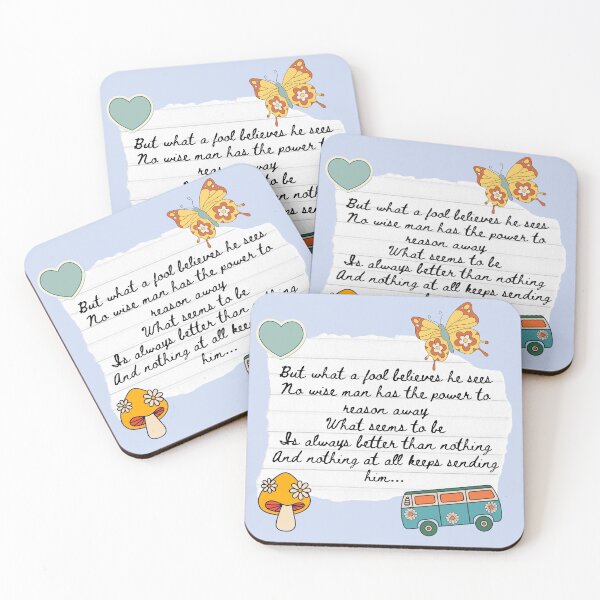 Item preview, What A Fool Believes 1970s Lyric Print designed and sold by Femme Pastel Collective.