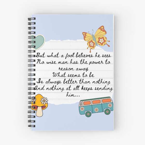 Item preview, What A Fool Believes 1970s Lyric Print designed and sold by Femme Pastel Collective.