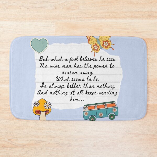 Item preview, What A Fool Believes 1970s Lyric Print designed and sold by Femme Pastel Collective.