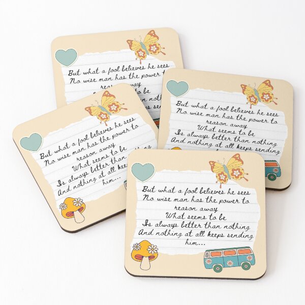 Item preview, What A Fool Believes 1970s Lyric Print designed and sold by Femme Pastel Collective.