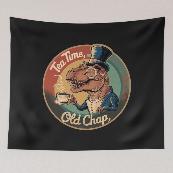 Item preview, ''Tea Time Old Chap'' T-Rex Tea Lover Funny T-Shirt designed and sold by Witty Shirts.