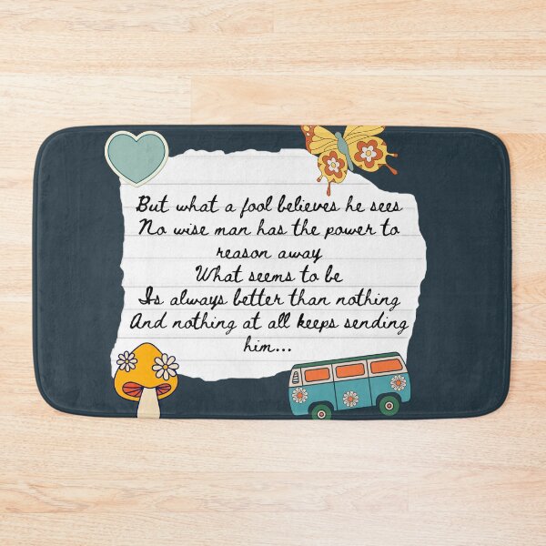 Item preview, What A Fool Believes 1970s Lyric Print designed and sold by Femme Pastel Collective.