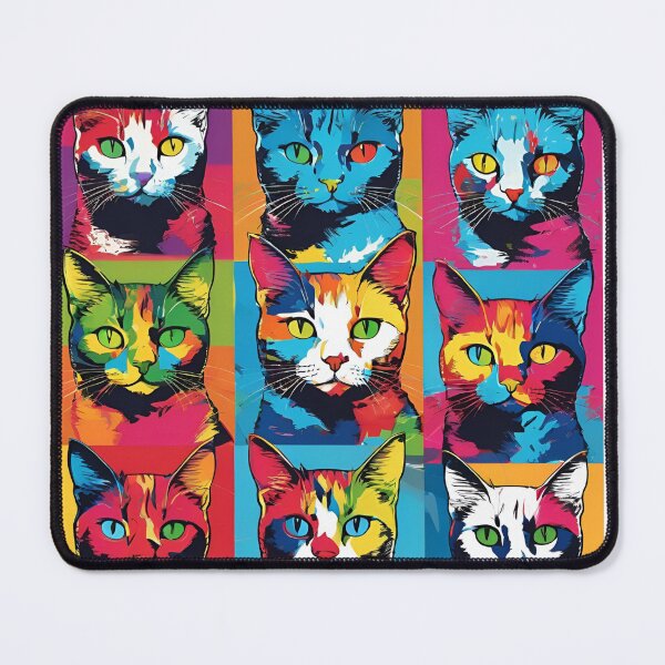 Item preview, Colorful cats in  pop art style designed and sold by RockyTees1.