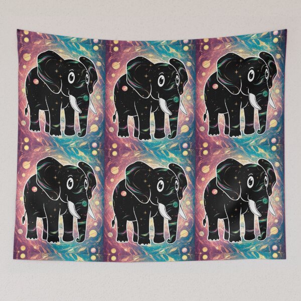 Item preview, Elephant Silhouette. Psychedelic elephant, Fantasy Elephant, colorful elephant designed and sold by ElephantVibes.