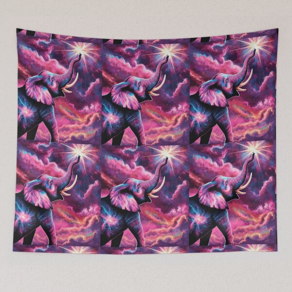 Item preview, Elephant Silhouette. Psychedelic elephant, Fantasy Elephant, colorful elephant designed and sold by ElephantVibes.