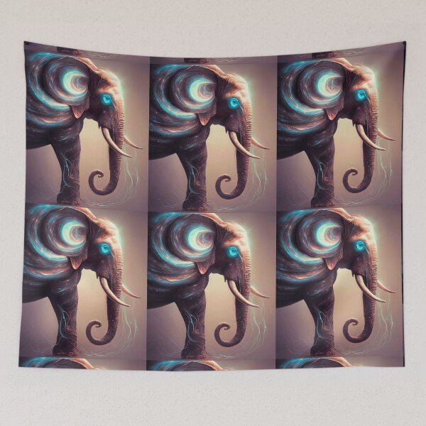 Item preview, Elephant Silhouette. Psychedelic elephant, Fantasy Elephant, colorful elephant designed and sold by ElephantVibes.