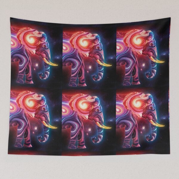 Item preview, Elephant Silhouette. Psychedelic elephant, Fantasy Elephant, colorful elephant designed and sold by ElephantVibes.