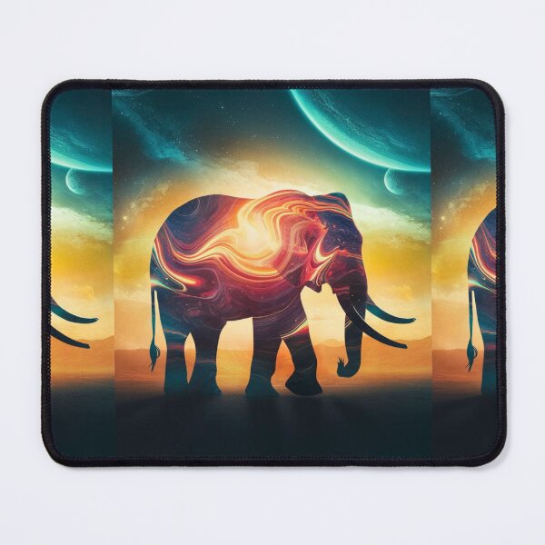 Item preview, Elephant Silhouette. Psychedelic elephant, Fantasy Elephant, colorful elephant designed and sold by ElephantVibes.