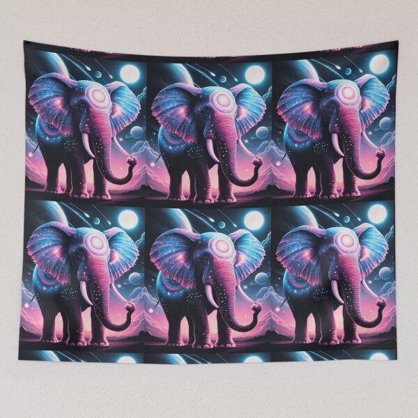Item preview, Elephant Silhouette. Psychedelic elephant, Fantasy Elephant, colorful elephant designed and sold by ElephantVibes.