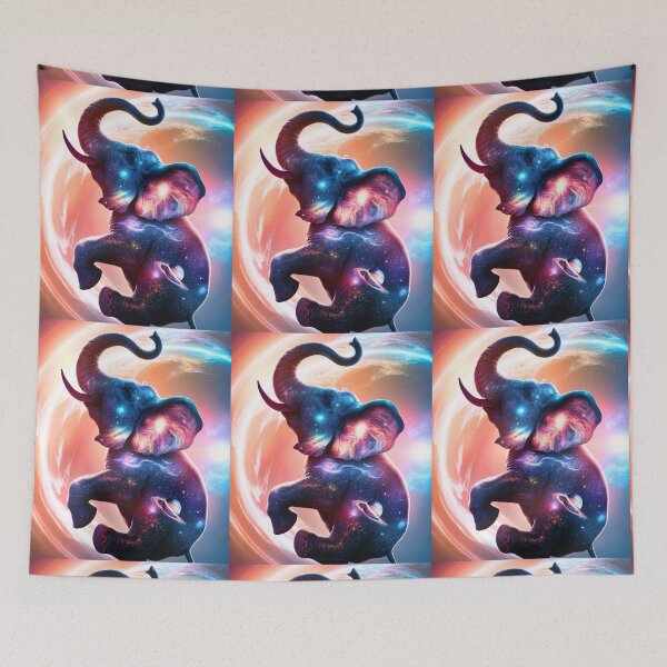 Item preview, Elephant Silhouette. Psychedelic elephant, Fantasy Elephant, colorful elephant designed and sold by ElephantVibes.