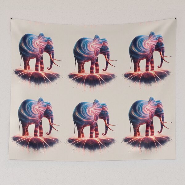 Item preview, Elephant Silhouette. Psychedelic elephant, Fantasy Elephant, colorful elephant designed and sold by ElephantVibes.