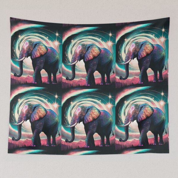 Item preview, Elephant Silhouette. Psychedelic elephant, Fantasy Elephant, colorful elephant designed and sold by ElephantVibes.