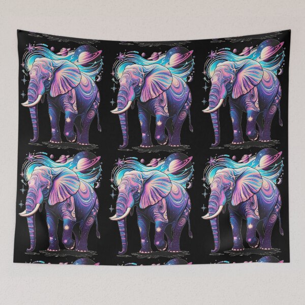 Item preview, Elephant Silhouette. Psychedelic elephant, Fantasy Elephant, colorful elephant designed and sold by ElephantVibes.