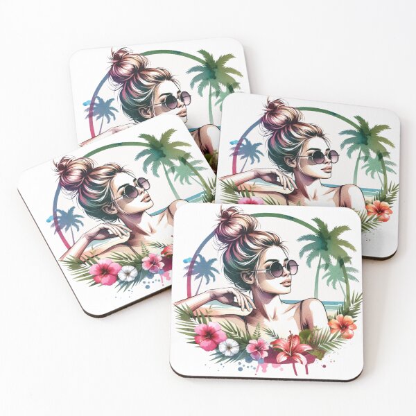 Item preview, Messy Bun Babe on Beach designed and sold by Explicitly-Random.