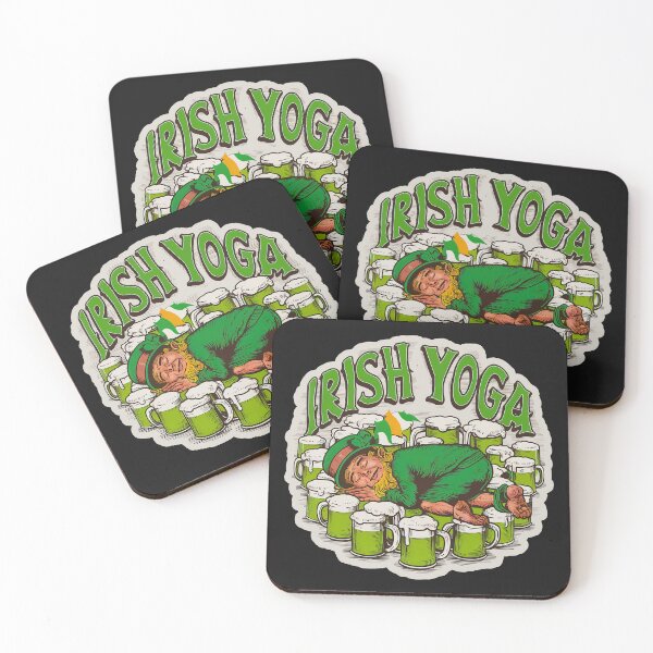 Item preview, ''Irish Yoga'' Funny Irish Drinking Humor T-Shirt designed and sold by Witty Shirts.