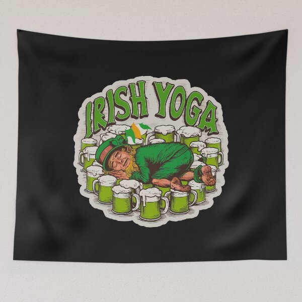 Item preview, ''Irish Yoga'' Funny Irish Drinking Humor T-Shirt designed and sold by Witty Shirts.