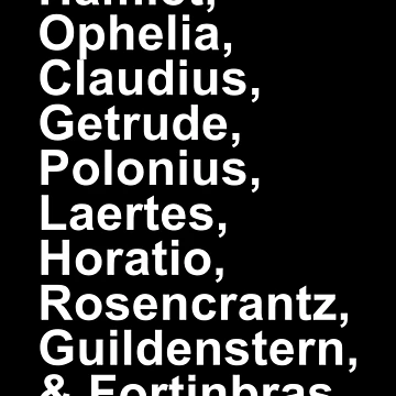 Vorschaubild zum Design William Shakespeare Hamlet Characters Shakespeare Gear von DynamicDesign