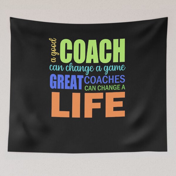 Item preview, Colorful Great Coach Changes Lives Design designed and sold by AlienOccupation.