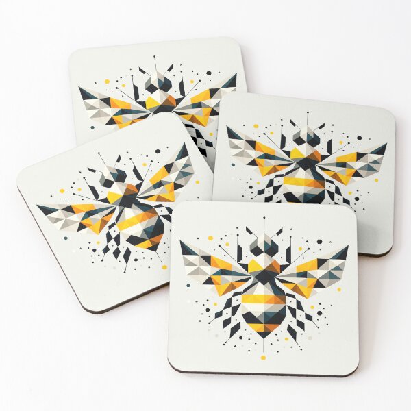 Item preview, Geometric Bee Buzz designed and sold by Hirako Nakatsu.