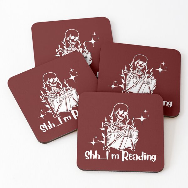 Item preview, Shh... I'm Reading Skeleton Bookish Aesthetic Book Lover  designed and sold by BookishSerena.