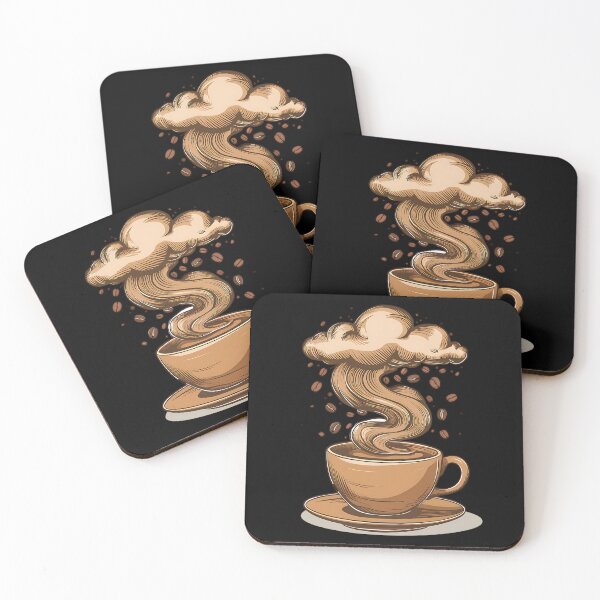 Item preview, Coffee Maker - Artistic Coffee Cup with Dreamy Clouds and Coffee Beans designed and sold by DesignDoodleArt.
