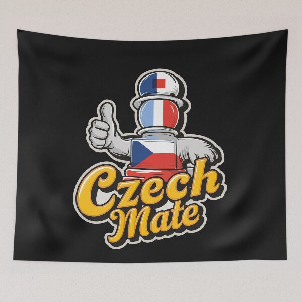 Item preview, ''Czech Mate'' Funny Czechia Pride T-Shirt designed and sold by Witty Shirts.