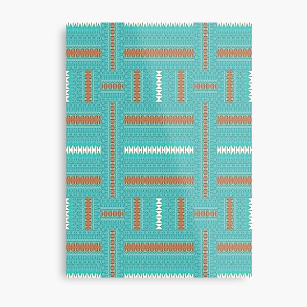 Pattern, design, tracery, weave, composition, frame, colours, fashionable Metal Print