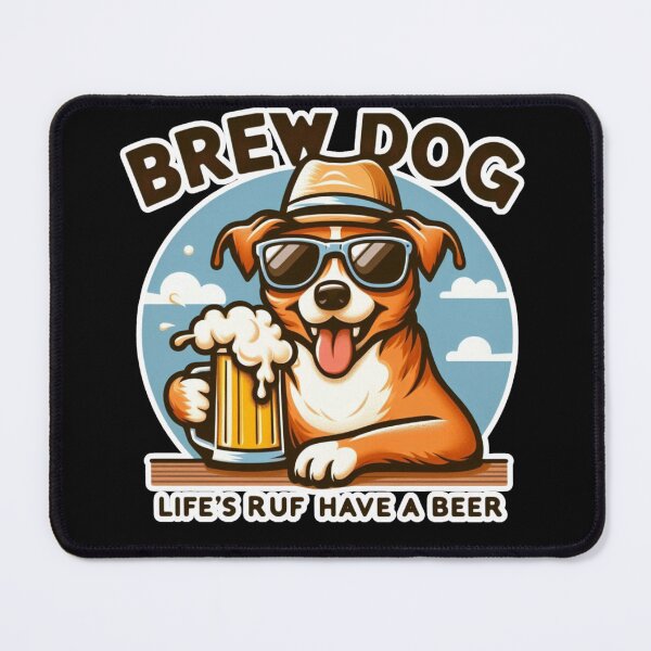 Item preview, Beer-Loving Dog Illustration with Humorous Caption designed and sold by DesignDoodleArt.