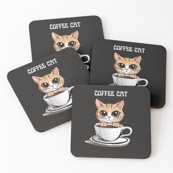 Item preview, Cute Coffee Cat Cartoon  designed and sold by CarpanaBay.