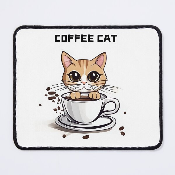 Item preview, Cute Coffee Cat Cartoon designed and sold by CarpanaBay.
