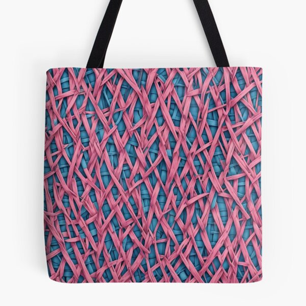 Item preview, Abstract Pink and Blue Wicker Pattern designed and sold by calibrit.