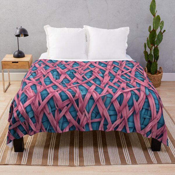 Item preview, Abstract Pink and Blue Wicker Pattern designed and sold by calibrit.