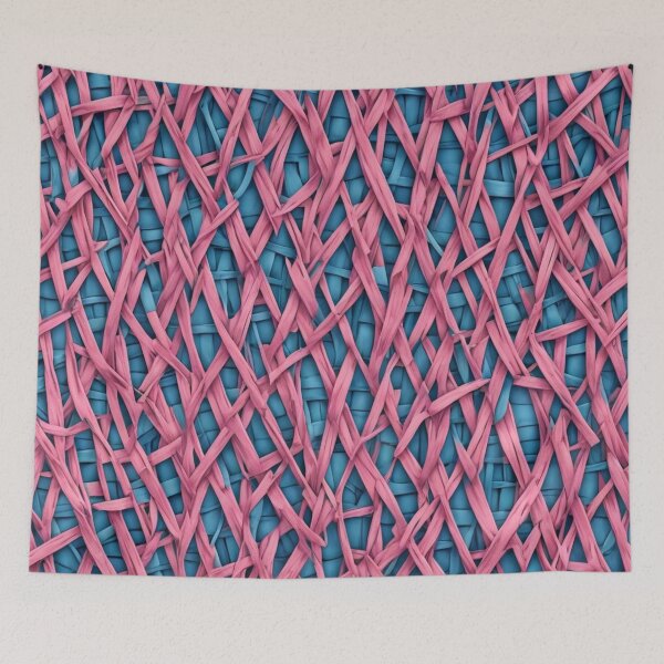 Item preview, Abstract Pink and Blue Wicker Pattern designed and sold by calibrit.