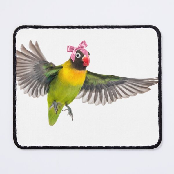 Item preview, Green parrot wearing bow  designed and sold by SillyLittleSnek.
