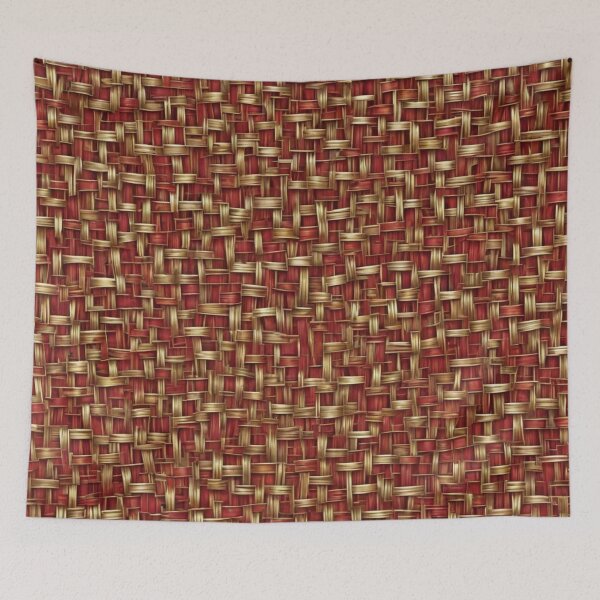 Item preview, Abstract Red and Gold Wicker Pattern designed and sold by calibrit.