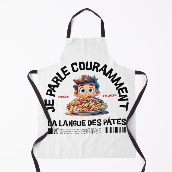 Aperçu de l'œuvre Je parle la langue des pâtes créée et vendue par GestaltTees.