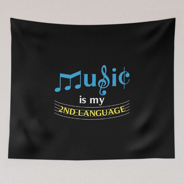 Item preview, Music Is My 2nd Language - clef musician designed and sold by anziehend.
