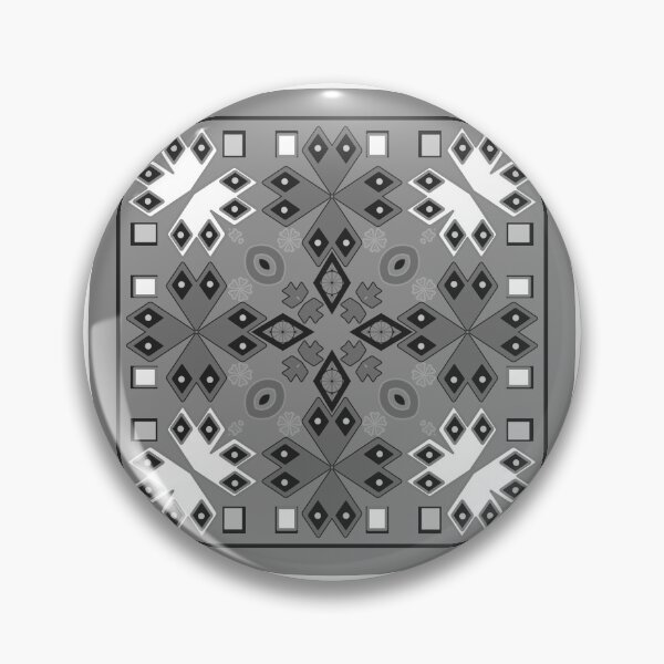 Item preview, Ethnic indian geometric pattern in dark-cold colors designed and sold by fuzzyfox.