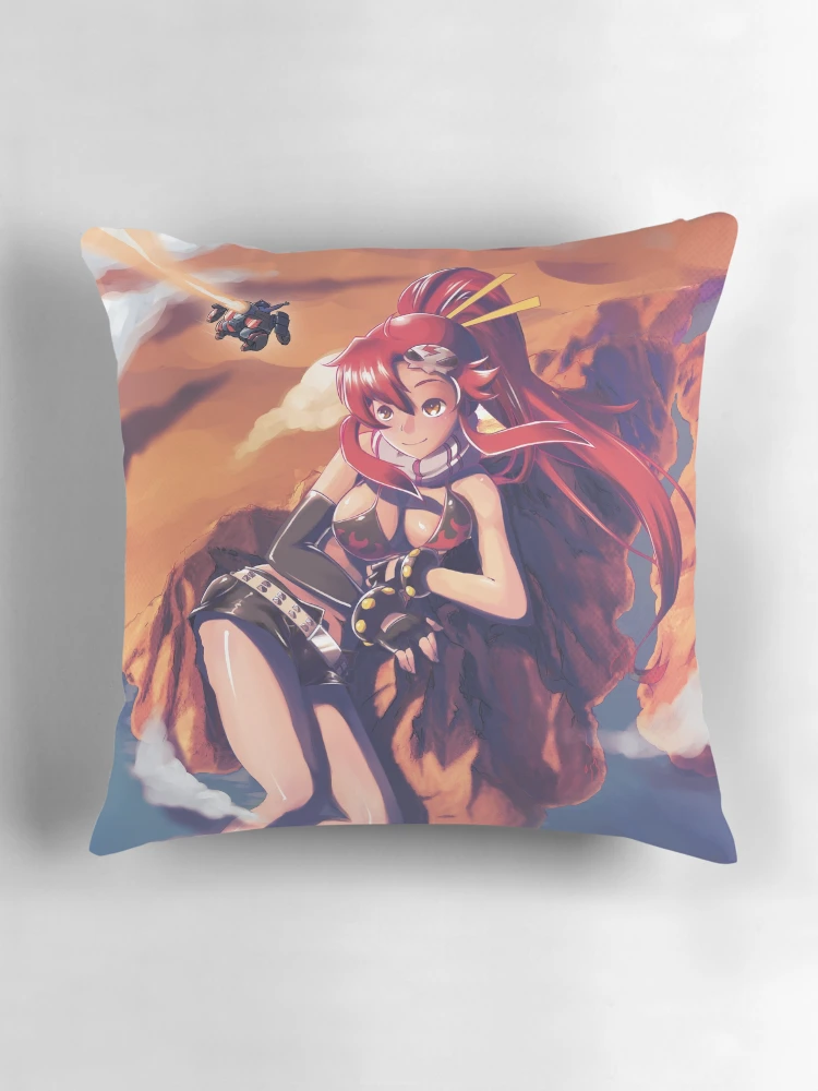 Yoko Littner Tengen Toppa Lagann Gurren Giantess version w o typo Pillow by Sedeto Redbubble